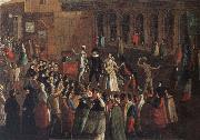 Gabriel Bella A Troupe of Actors on the piazzetta china oil painting reproduction